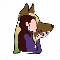 Girl With Her Dogs