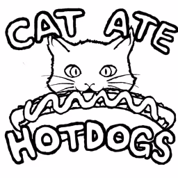 CAT ATE HOTDOGS